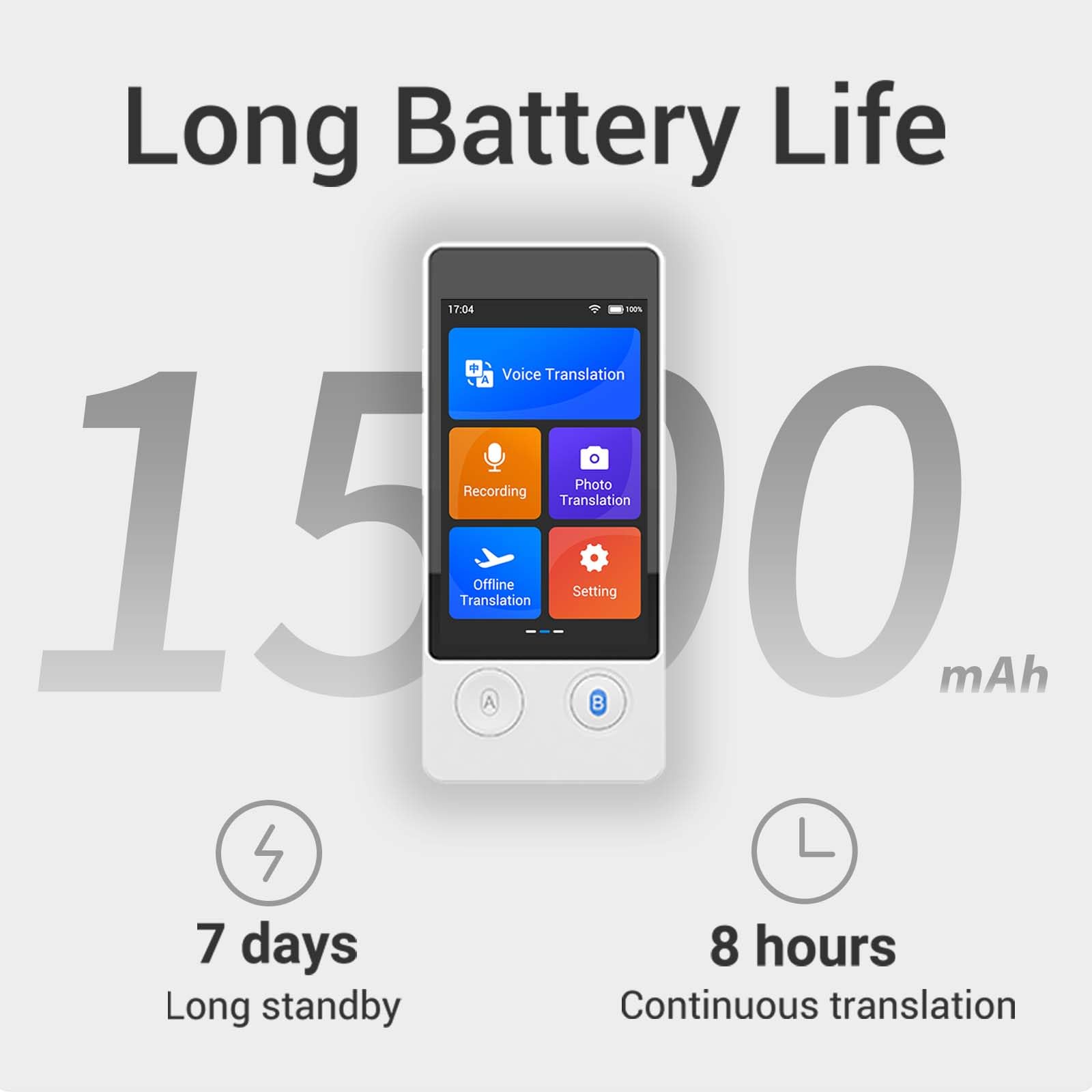 旅行用家電 Wooask AI Voice Translator w12 Wooask® W12 Off/Online AI Language Translator Device – WOOASK